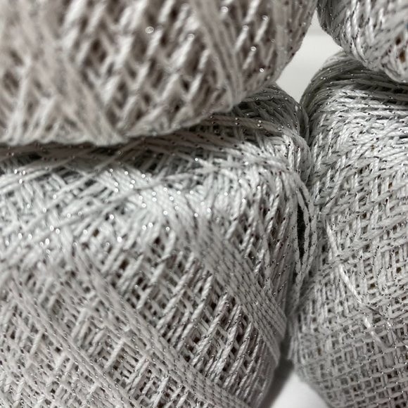 10 Aunt Lydia Metallic Crochet Thread White Silver - Picture 6 of 10
